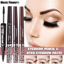 Music Flower Waterproof Anti-sweat Eyebrow Pen Dyed Eyebrow Paste Makeup