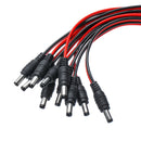 30Pcs Pure Copper Core Male DC Power Supply Wire Jack Plug Wire Connector CCTV Security Camera Surveillance LED