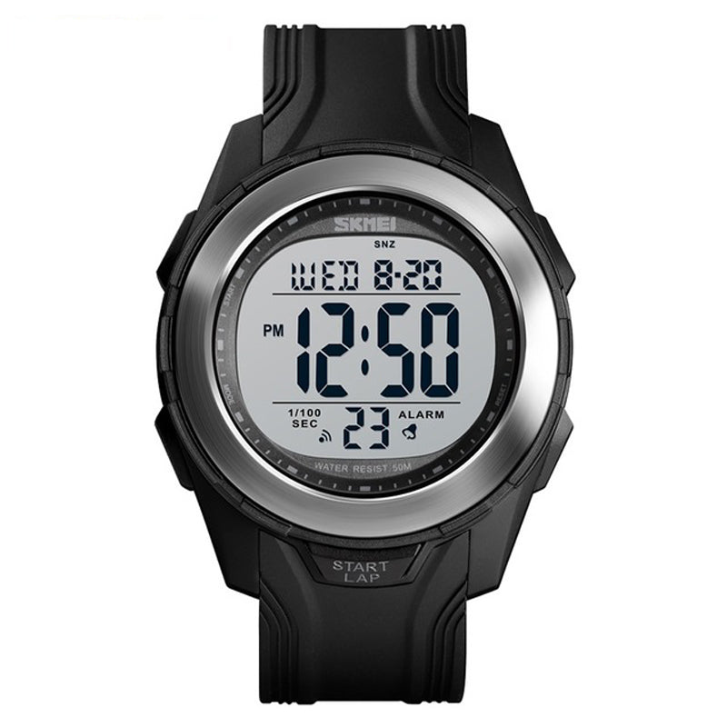 SKMEI 1503 Sport Men Watch 5ATM Waterproof Chronograph Outdoor Student Luminous Display Digital Watch