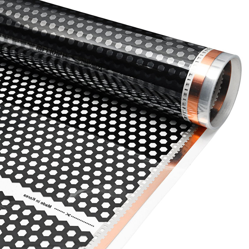 50cm 4M Floor Heating Film Infrared Underfloor Film Pads Honeycomb Reticulated 220V