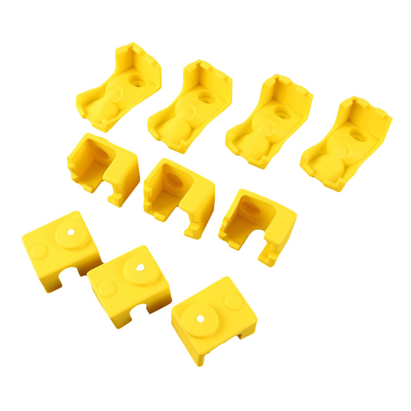 10Pcs Yellow Silicone Case for Hotend Heating Block Protective Cover 280 for 3D Printer