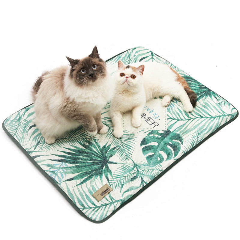 Dog Cooling Mat Pet Cat Chilly Breathable Non-Skid Summer Cool Bed Pad Cushion Pet Carpet