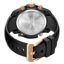 BREAK 5601 Multifunction Men Watch Military Style Rubber Strap Quartz Movement Watch