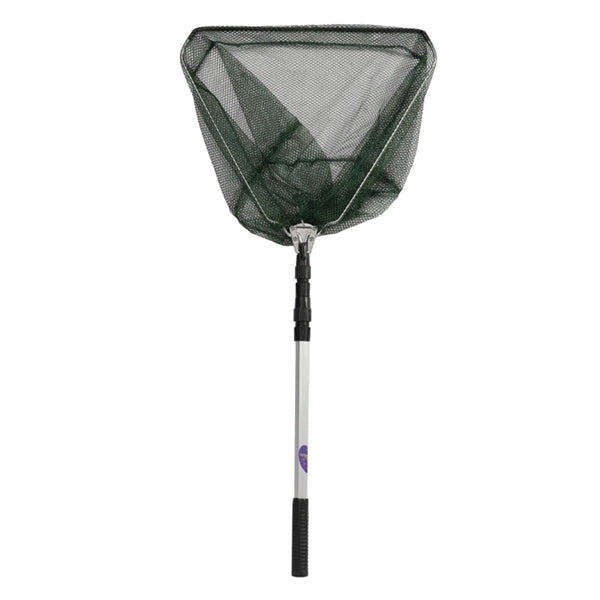 Portable Triangular Folding Fishing Landing Net 3 Section Extending Pole Handle