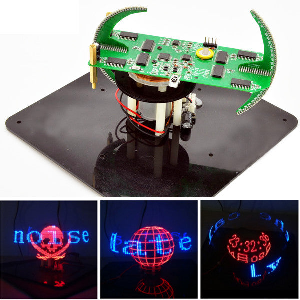 Geekcreit DIY Biaxial Spherical Rotating LED Flash Kit Creative POV Soldering Training Kit