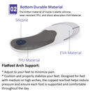 High quality EVA Flatfoot Orthotic Insole Arch Support 2.5cm Orthopedic Silicone Insoles Foot Care