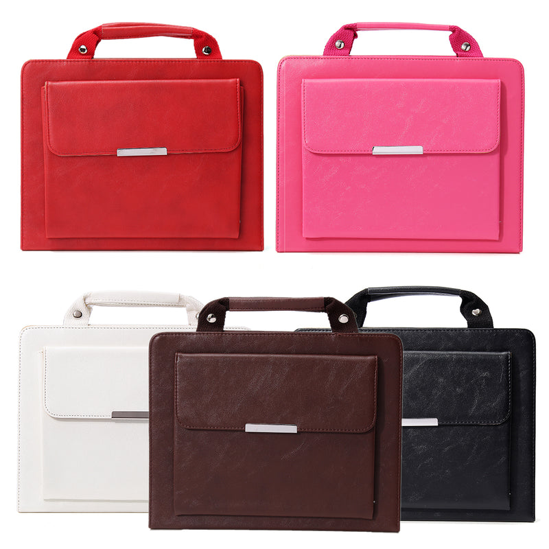 PU Leather Stand Case with Handle & Storage Compartment for iPad 2 3 4 - Perfect for Travel