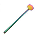 2 In 1 Stainless Steel Metal Long Handle Round/Oval Drinking Straw Washable Reusable Straw Spoon