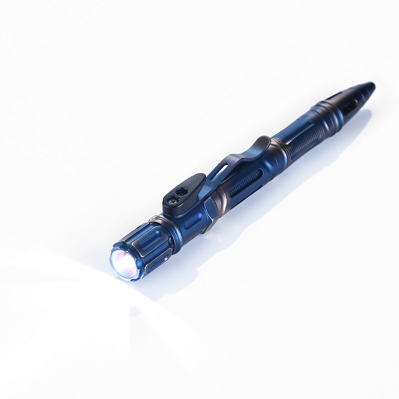 T05 7-in-1 Outdoor EDC Multi-functional Self Defensive Tactical Ballpoint Pen With Emergency LED Light Whistle Glass Breaker for Outdoor Survival