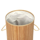 Laundry Basket Hamper Round Bamboo Washing Dirty Clothes Sorter Storage Baskets with Lid