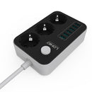 Power Strip Outlet Surge Protector with 3 AC Outlets and 6 USB Charging Ports EU Standard