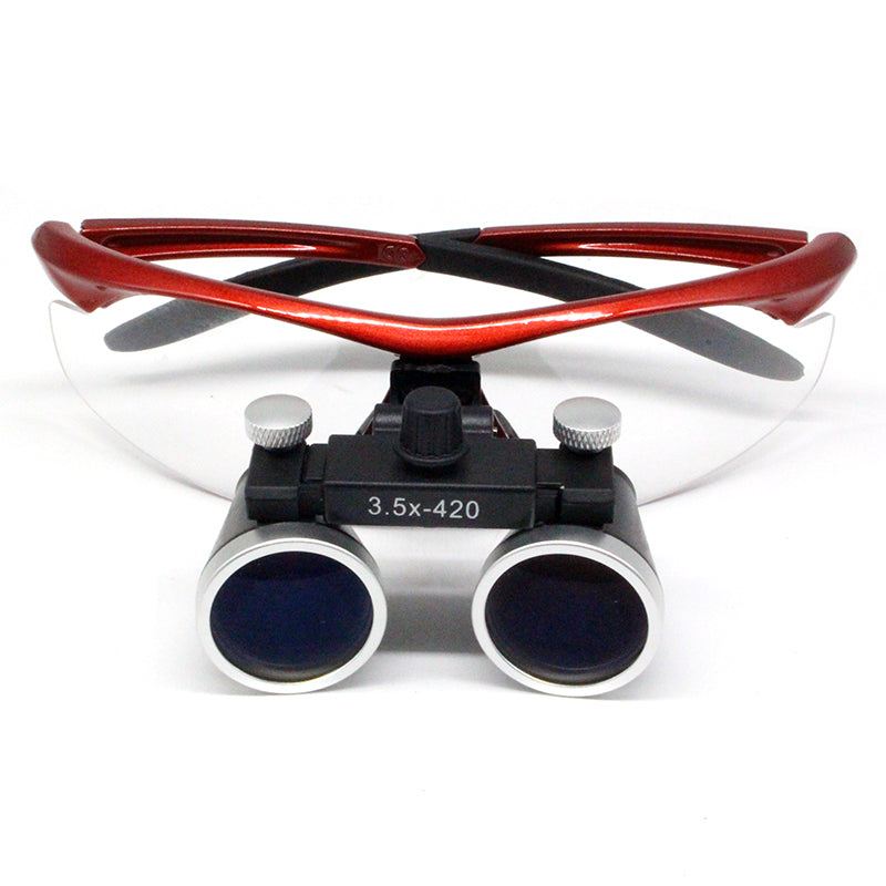 2.5X/3.5X Magnification Binocular Dental Loupe Surgery Surgical Magnifier with Headlight LED Light Medical Operation Loupe Lamp