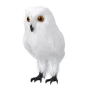 Feather Lifelike Owl Ornaments Garden Home Decorations