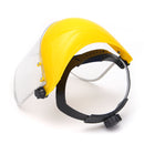 Clear Mesh Full Visor Flip Up Face Shield Screen Safety Mask Eye Protector Helmet Yellow