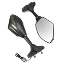 Motorcycle Smoke LED Rearview Turn Signal Mirrors For Honda/Suzuki/Kawasaki/Yamaha