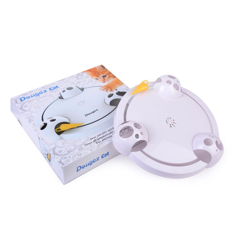 Duogez Funny Cat Interactive Pet Toys Electric Cat Toy Play Teaser Plate Mice Catch Toy Electric Playing Exercise Toys