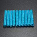 Suleve M3AS7 10Pcs M3 30mm Knurled Standoff Bolt Aluminum Alloy 6061 Anodized Spacer Multicolor