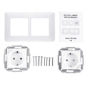 Dual DE EU WiFi Smart Light Wall Switch Socket Outlet Smart Life Tuya Wireless Remote Control Work with Alexa Google Home