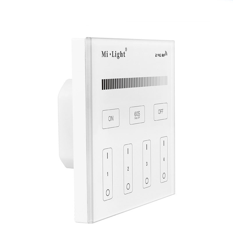 Milight T1 4-Zone Brightness Dimming Smart Panel Remote LED Strip Light Controller AC180V-240V