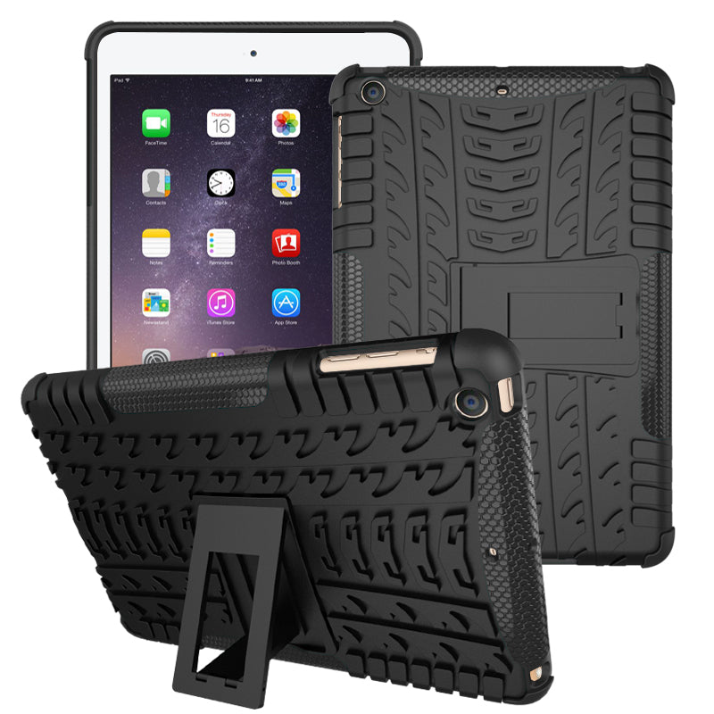 Heavy Duty Heat Dissipation Kickstand Textured Case For iPad Mini 1/2/3