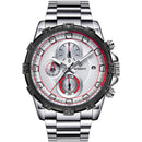 WISHDOIT WSD-018 Men Watch Luxury Sport Stainless Steel Strap Male Quartz Watch