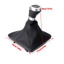 Leather Shifter Gear Shift Knob with Boot Cover 5 Speed Handle For BMW E87 120i 120d 135i