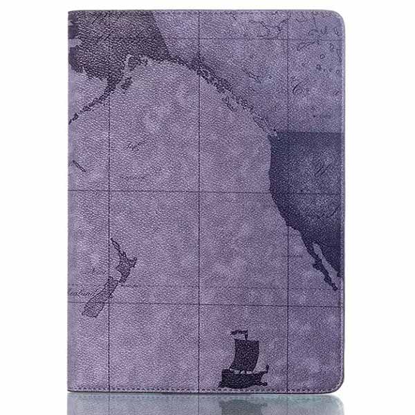Map Design Folio PU Leather Case Cover For Samsung Tab S T800