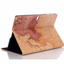 Map Design Folio PU Leather Case Cover For Samsung Tab S T800