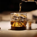 New Whiskey Glass Small Glass Japanese Style Mountain Wooden Bottom Wine Gl R7H9