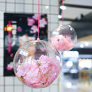 1Pc Wedding Christmas Tress Hanging Decorations Ball Transparent Open PlastiZ6D7