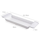 Multipurpose Plastic Adjustable Bathtub Tray Shower Wine Glass Book Holder  S7G3
