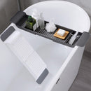 Multipurpose Plastic Adjustable Bathtub Tray Shower Wine Glass Book Holder  S7G3