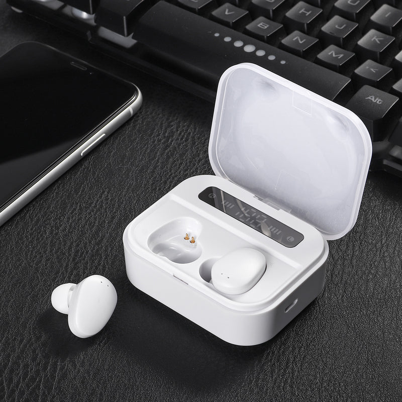 TWS Wireless bluetooth 5.0 Earphone LED Display 2200mAh Power Bank IPX7 Waterproof Bilateral Call Headphone