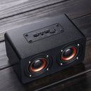 Wooden Stereo Bass bluetooth 4.2 Speaker Audio Music Box with Mini Microphone
