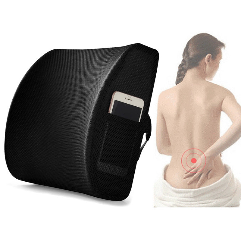 Memory Foam Seat Chair Lumbar Back Support Cushion Pillow For Office Home C A4S9