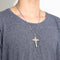 Trendy Silver Gold Men Cross Necklace Stainless Steel Charm Necklaces