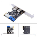 Usb 3.0 Pci-E Expansion Card Adapter External 2 Port Usb3.0 Hub Internal 19