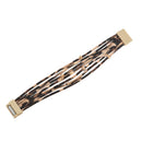 Fashion Animal Leopard-Print Bracelet Wrap Bracelet For Alloy Tube Multilay F6V1