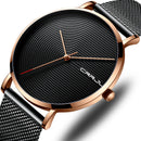 CRRJU 2164 Full Steel Strap Fashion Alloy Case Simple Blue Dial Men Watch Quartz Watch