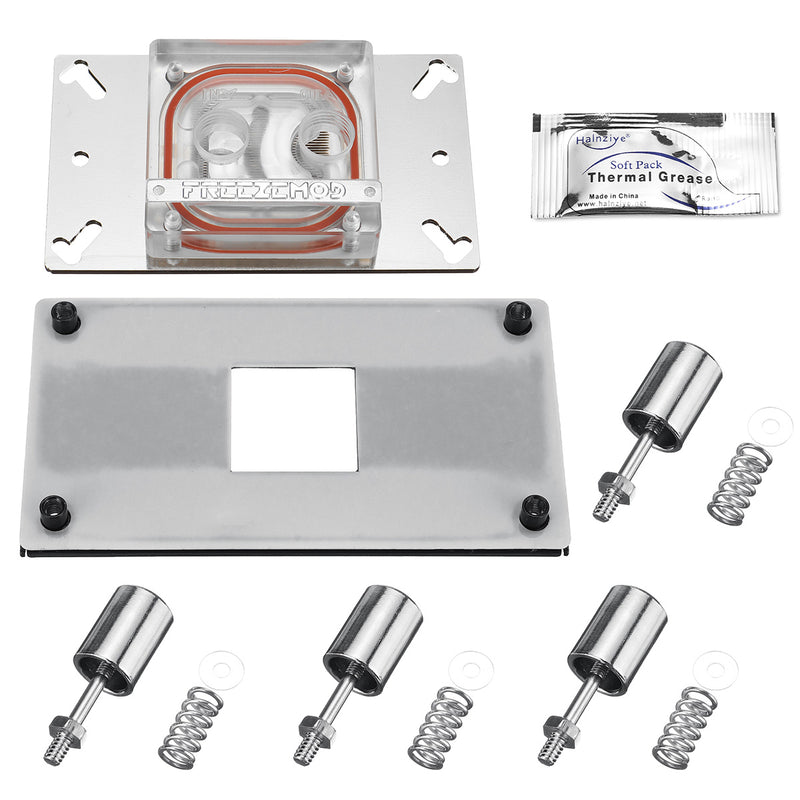 Red Copper Plate CPU Water Cooling Block Waterblock 0.3mm Water Channel Injection for AMD AM4
