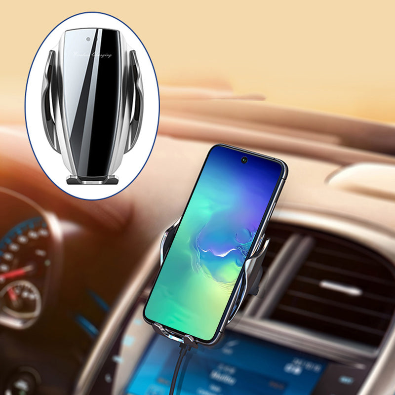 Bakeey Tempered Glass 10W Qi Wireless Charger Smart Sensor Air Vent Car Phone Holder For 4.0-6.5 Inch Smart Phone