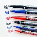 M&G MG2130/Y22O4 1 Piece Dual Head Marker Pen Black/Blue/Red Extra Fine Point Oil Ink Liner Twin Mark Pens Office School Supplies