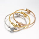 3Colors Jewelry Women'S Stainless Steel Twisted Cable Wire Heart Charm BraceG3G5