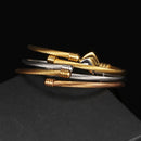 3Colors Jewelry Women'S Stainless Steel Twisted Cable Wire Heart Charm BraceG3G5