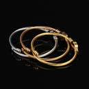 3Colors Jewelry Women'S Stainless Steel Twisted Cable Wire Heart Charm BraceG3G5