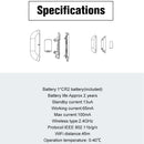 Home Door/Window Detector Wifi App Notification Alerts Battery Operated Hom