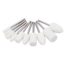 20Pcs Wool Felt Mounted Mandrel Polishing Buffing Wheels Grinding Bits Grin