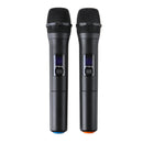 V3002 VHF Wireless Microphone System 2PCS Handheld LCD Mic with 2 CH Receiver