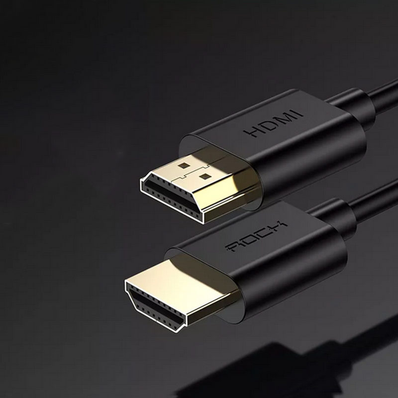 ROCK HDMI 2.0 AM To AM 3D Stereoscopic 8K 60Hz 4K 120Hz 48Gbps Video Adapter Data Cable For PC Mainframe Laptop Set-top box HD TV Display Projector