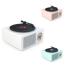 Vinivn Retro Turntable Wireless Mini Bluetooth 5.0 Speaker Portable Subwoofer, 8 Hours Working Time